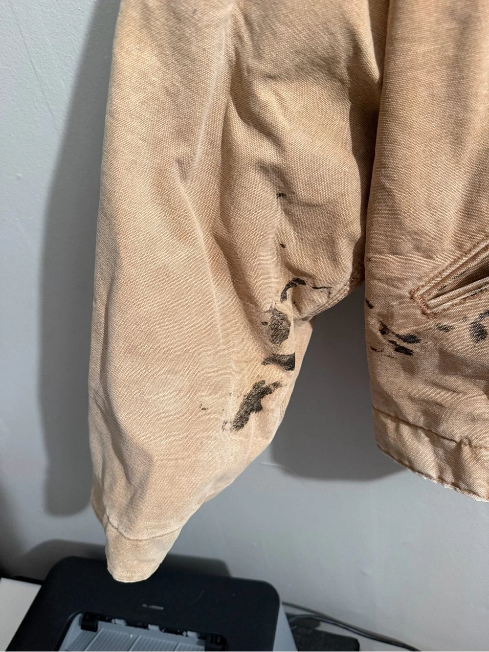 Vintage Carhartt J97 BRN Detroit Jacket Blanket Lined Brown XL Workwear Distress
